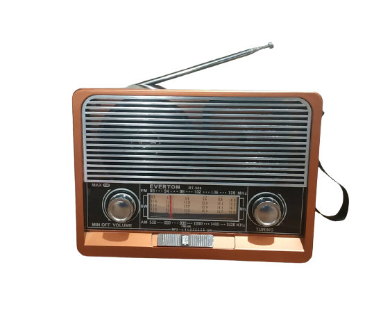 Портативний радіоприймач Everton RT-306 FM/AM/SW/Bluetooth/USB з ліхтариком, Bluetooth FM USB SD