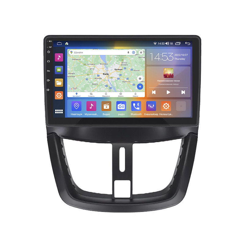 Штатна магнітола 9" Lesko для Peugeot 207 I Рестайлінг 2009-2015 4/64Gb CarPlay 4G Wi-Fi GPS Prime Пежо 7 шт., фото 1