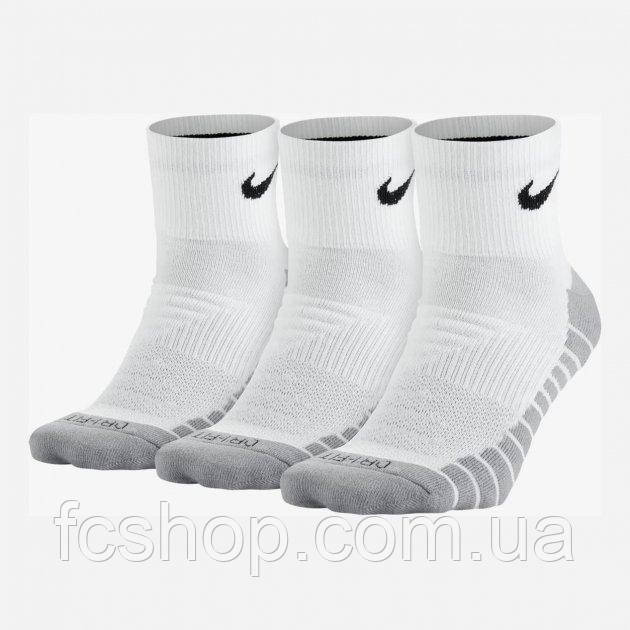 Шкарпетки nike Dri-Fit Max Cushioned (3 ПАРИ) SX5549-100, Білий, Розмір (EU) — 46-50