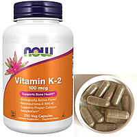 Вітамін К2 NOW Vitamin K-2 100 mcg 250 veg caps