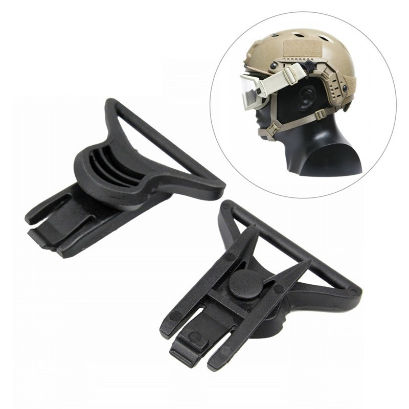 Поворотні кліпси для кріплення окулярів на шолом (35 мм) Goggle Swivel Clips Black, 2 шт