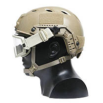 Поворотні кліпси затискачі для кріплення фіксації окулярів на шолом 35 мм, Coyote (2 шт.), фото 4