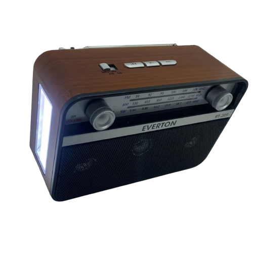 Портативний радіоприймач Everton RT-309 FM/AM/SW/Bluetooth/USB з ліхтариком, Bluetooth FM USB SD