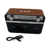 Портативний радіоприймач Everton RT-309 FM/AM/SW/Bluetooth/USB з ліхтариком, Bluetooth FM USB SD, фото 6
