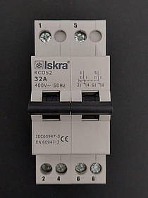 Модульний перемикач навантаження RCO52 32 "1-0-2", 2p 32A ISKRA
