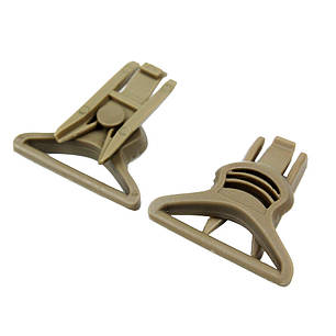 Поворотні кліпси затискачі для кріплення фіксації окулярів на шолом 35 мм, Coyote (2 шт.), фото 2