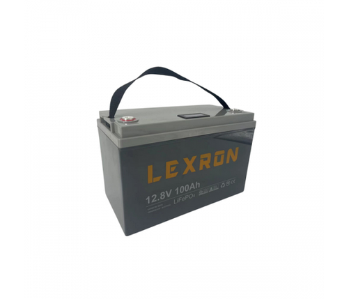 Літій-залізо-фосфатна акумуляторна батарея Lexron LiFePO4 12,8V 100Ah 1280W із вбудованою ВМS платою, фото 1
