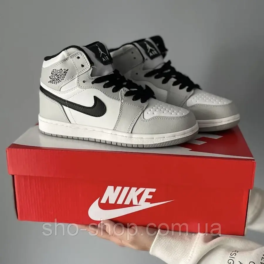 Зимові кросівки Nike Jordan 1 Retro Grey (хутро)