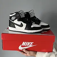 Зимние кроссовки Nike Jordan 1 Retro Black/white (хутро)