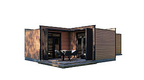 Модульний житловий будинок 80,0 м2 з лазнею Sauna House 2 від Thermowood Production