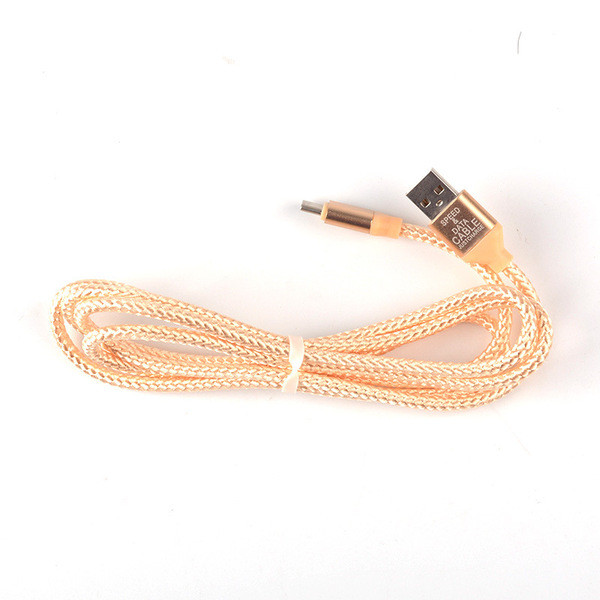 Кабель microUSB довжина 1 м, колір жовтий, фото 1