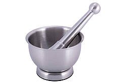 Ступка з товкачем Kamille 102мм нержавіюча (8840)