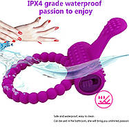 Силіконове вібруюче кільце Love Toy для пеніса, затримка еякуляції та продовження акту, фото 3