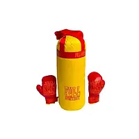 Детский боксерский набор Danko Toys L-FULL Yellow Full с перчатками большой