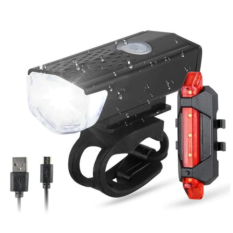 Комплект ліхтарів велосипедний ZXC02-A USB