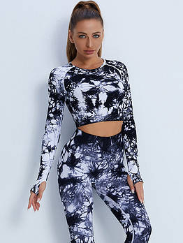 Рашгард з вирізом під палець S, Тай-Дай Білий (топ з довгим рукавом)