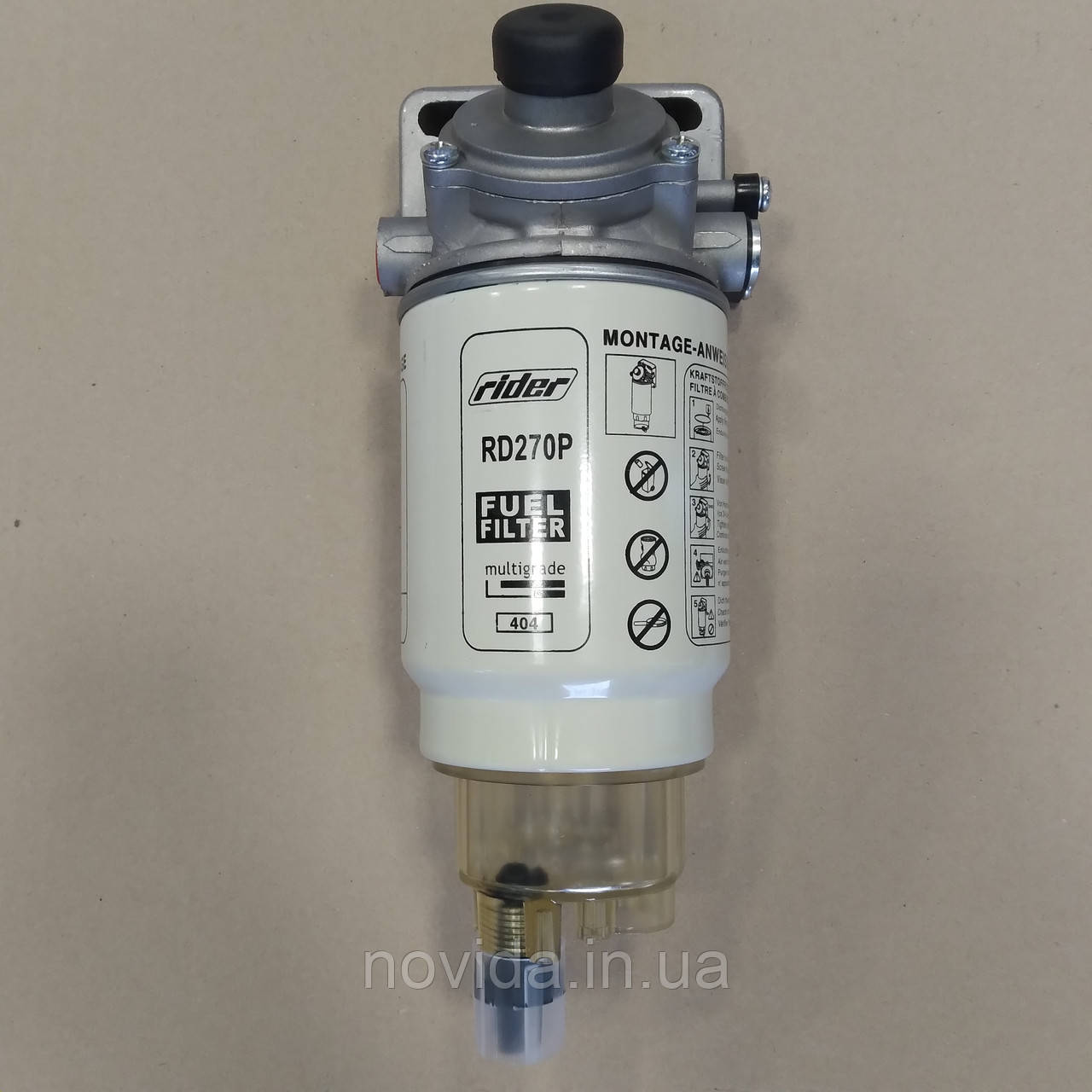 Фільтр паливний із основою PL 270 (сепаратор) КАМАЗ, DAF, MAN, Scania, VOLVO, IVEСO. (RD270P) 44111038119