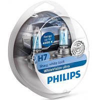 Автолампа Philips H7 WhiteVision Ultra +60% 2 шт (12972WVUSM), фото 4