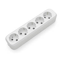 Розетковий блок Electrum 5 гнізд із заземленням C-SM-1780