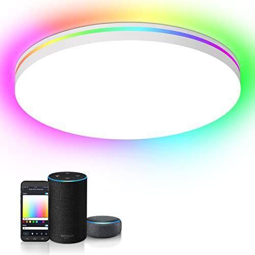 Oeegoo 8,66-дюймовий розумний стельовий світильник - 18 Вт RGB зі зміною кольору