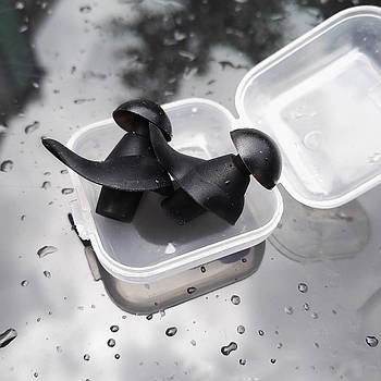 Беруші для плавання силіконові Silenta Swim Pro, чорний колір. Акція!