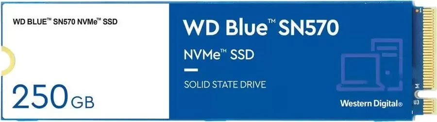 SSD M.2 накопитель WD Blue SN570 250 ГБ WDS250G3B0C НОВЫЙ!!!