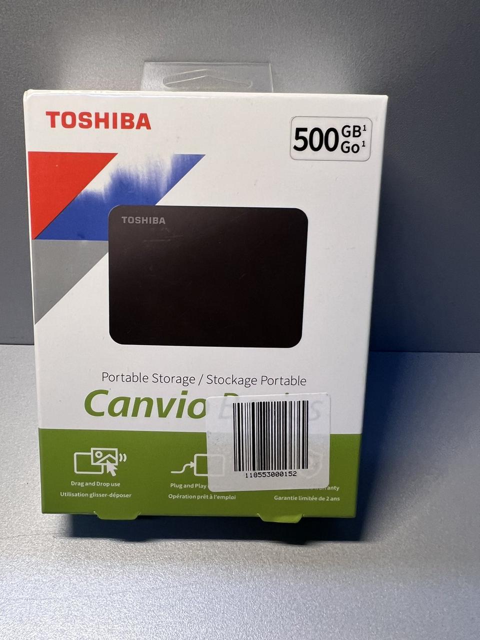 Внешний жесткий HDD диск Toshiba Canvio Basics 500 Гб USB 3.1 (HDTB405