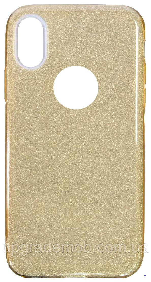 Силіконовий чохол iPhone X/XS Remax Glitter Блискучий Золотий, фото 1