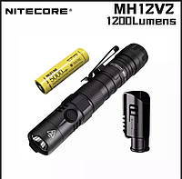 Фонарь Nitecore MH12 V2 Tactical Flashlight 1200 Lumen CREE XP-L2 V6 LED