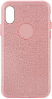 Силиконовый чехол iPhone X/XS Upex Crystal Glitter Розовый
