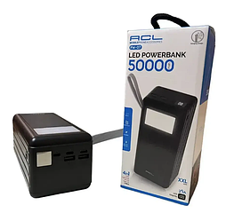 Повербанк ACL PW-07 50000 mah зі швидким заряджанням з LED-ліхтариком лампою powerbank