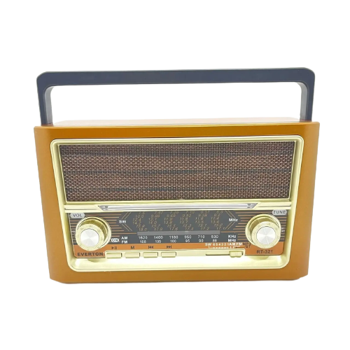 Компактний портативний радіоприймач Everton RT-321з ліхтариком, Bluetooth FM USB SD