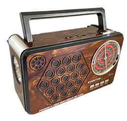 Потужний портативний радіоприймач Everton RT-715 з ліхтариком, Bluetooth FM USB SD
