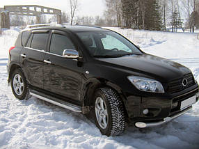 Зовнішня окантовка скла (4 шт., неірж) Toyota Rav 4 2006-2013 рр. AUC Накладки на двері Тойота Рав 4