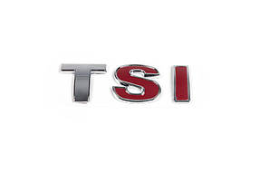 Volkswagen Golf 6 напис Tsi прямий шрифт TS — хром, I — червона AUC написи Фольксваген Гольф 6