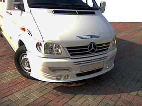 Накладка на бампер 4 фари Mercedes Sprinter 1995-2006 рр. AUC Тюнінг переднього бампера Мерседес Бенц Спринтер