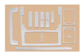 Fiat Scudo 2007-2015 накладки на панель колір алюміній AUC Накладки на панель Фіат Скудо