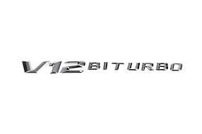 Напис V12 Biturbo (хром) Mercedes Vito W638 1996-2003 рр. AUC написи Мерседес Бенц Віто W638