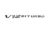 Надпись V12 Biturbo (хром) Mercedes Viano 2004-2015 гг. AUC Надписи Мерседес Бенц Виано