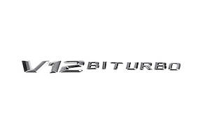 Напис V12 Biturbo (хром) Mercedes GL lass X164 AUC Написи Мерседес Бенц ГЛ-Клас X164