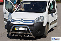 Citroen Berlingo 2008 Кенгурятник с надписью WT004 60мм AUC Кенгурятники Ситроен Берлинго