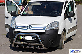 Citroen Berlingo 2008 Кенгурник з написом WT004 60 мм AUC Кенгурятники Ситроен Берлінго