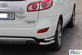 Задні подвійні куточки AK003-Double (неірж.) Hyundai Santa Fe 2 2006-2012 рр. AUC Задні дуги Хюндай Санта Фе 2