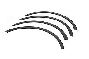 Накладки на арки (4 шт.), чорні) Skoda Fabia 2007-2014 рр. AUC Хром накладки на арки Шокоду Фабія