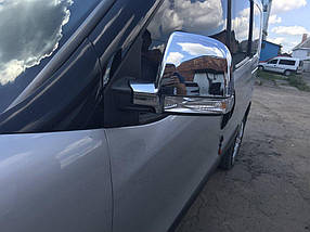 Накладки на дзеркала (Abs хром.) 2 шт. Opel Combo 2012 ⁇  AUC Накладки на дзеркала Опель Комбо