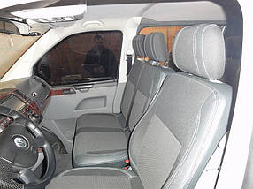 Volkswagwen T5 2010-2015 Оригінальні передні чохли 1 ⁇ 1 Premium AUC Чохли з екошкіри Фольксваген Т5