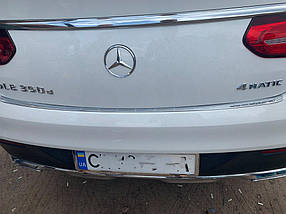 Накладка на задній бампер (OEM) Mercedes GLE coupe C292 2015-2019 рр. AUC Накладки на задній бампер