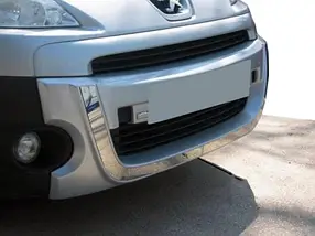 Передня губа (під фарбування) Peugeot Partner Tepee 2008-2018 рр. AUC Тюнінг переднього бампера Пежо Партнер