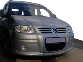 Передній бампер (накладка, під фарбування) Volkswagen Caddy 2004-2010 рр. AUC Тюнінг переднього бампера