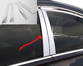 РОЗПРОДАРУНОК!!! Плівка стійки хром Hyundai Getz AUC Накладки на двері Хюндай Гетц